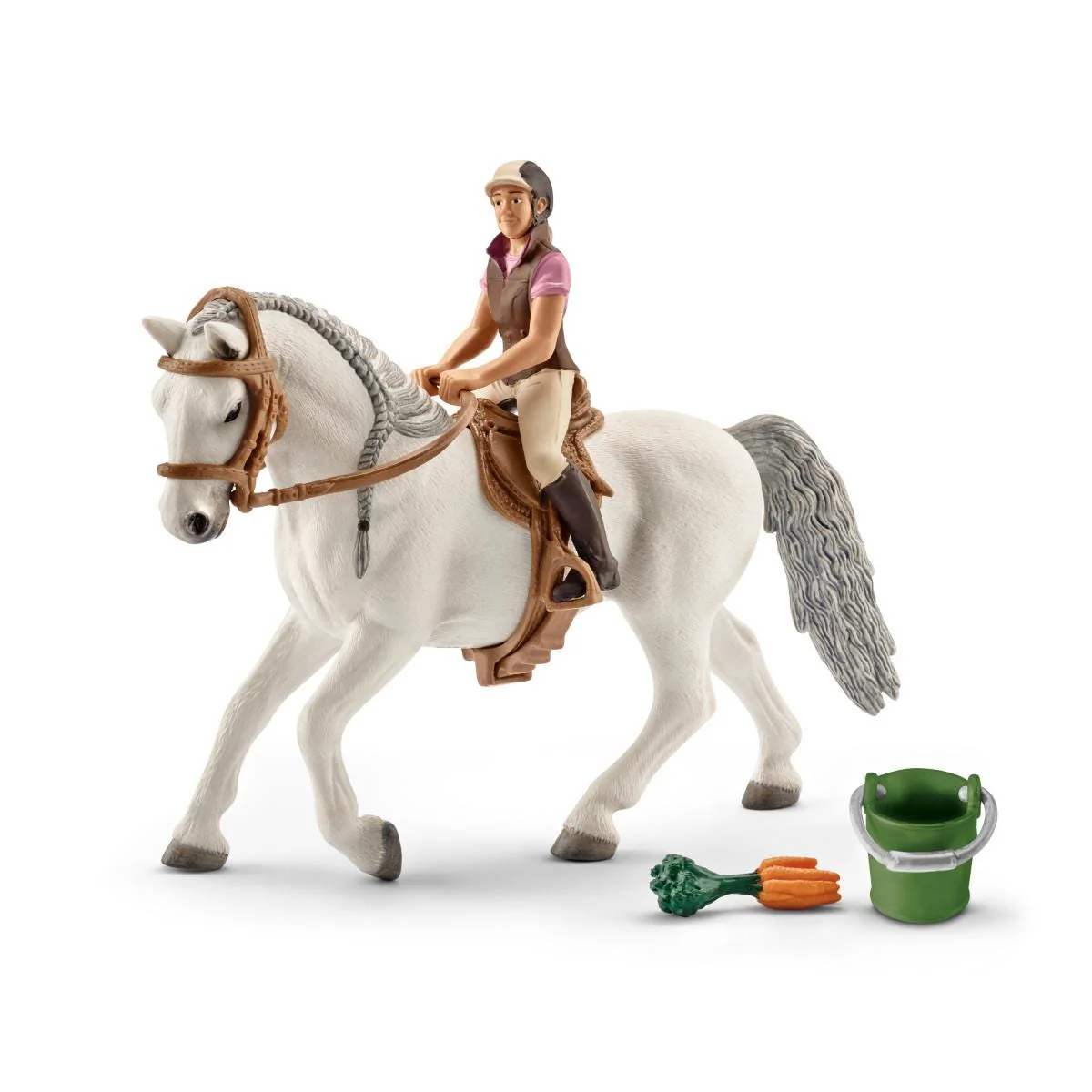 Amazone met lipizzanermerrie