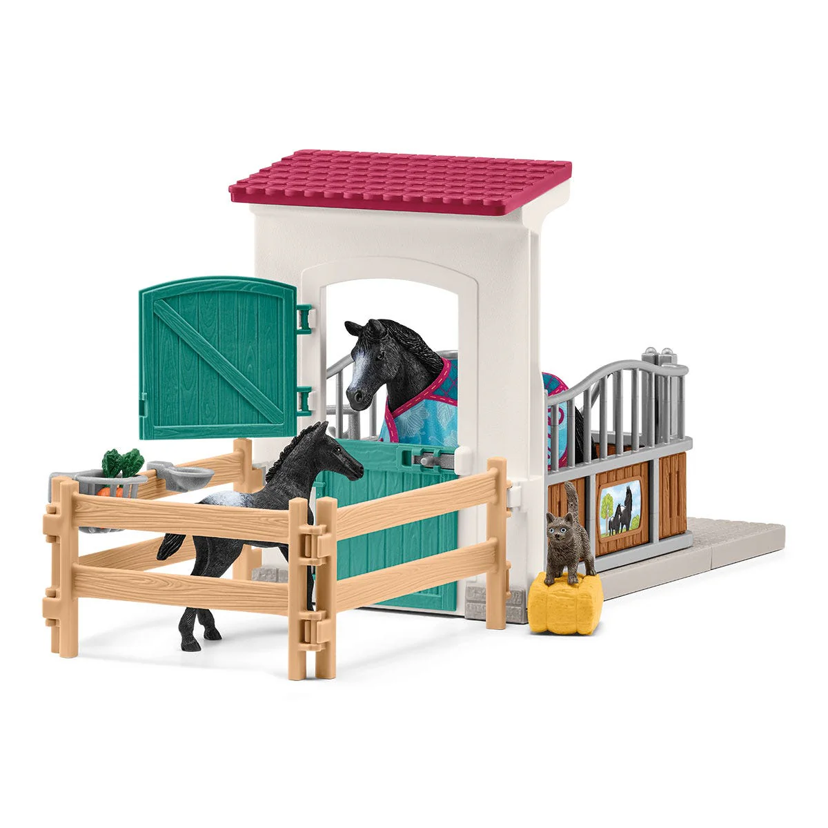Paardenbox met merrie en veulen - Image 4
